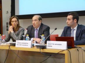 Rosalia Martos (ICO), Jes�s Casanova (CEEI Valencia) e Ignacio Aguado (ENISA) durante la jornada