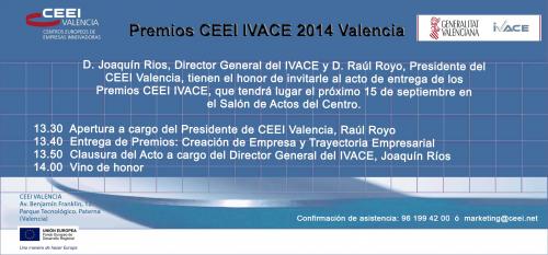 Invitacin Premios CEEI IVACE 2014