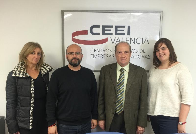 Fernando Benlliure, Alcalde de Utiel, visita CEEI Valencia