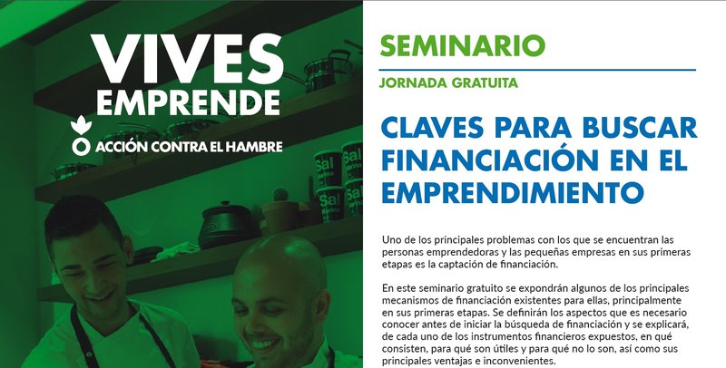 Cartel Progr Vives Emprende Sesin Alternativas Financiacin Valencia