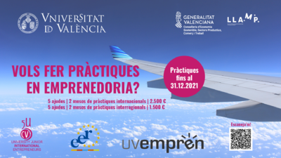 La UV y la Generalitat Valenciana destinan 20.000  para realizar prcticas internacionales y nacionales de emprendimiento