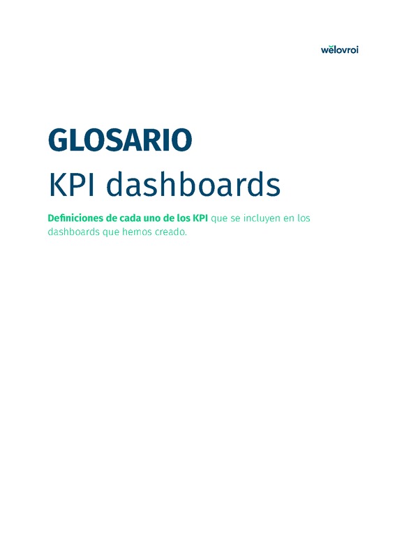 Glosario - KPI dashboards