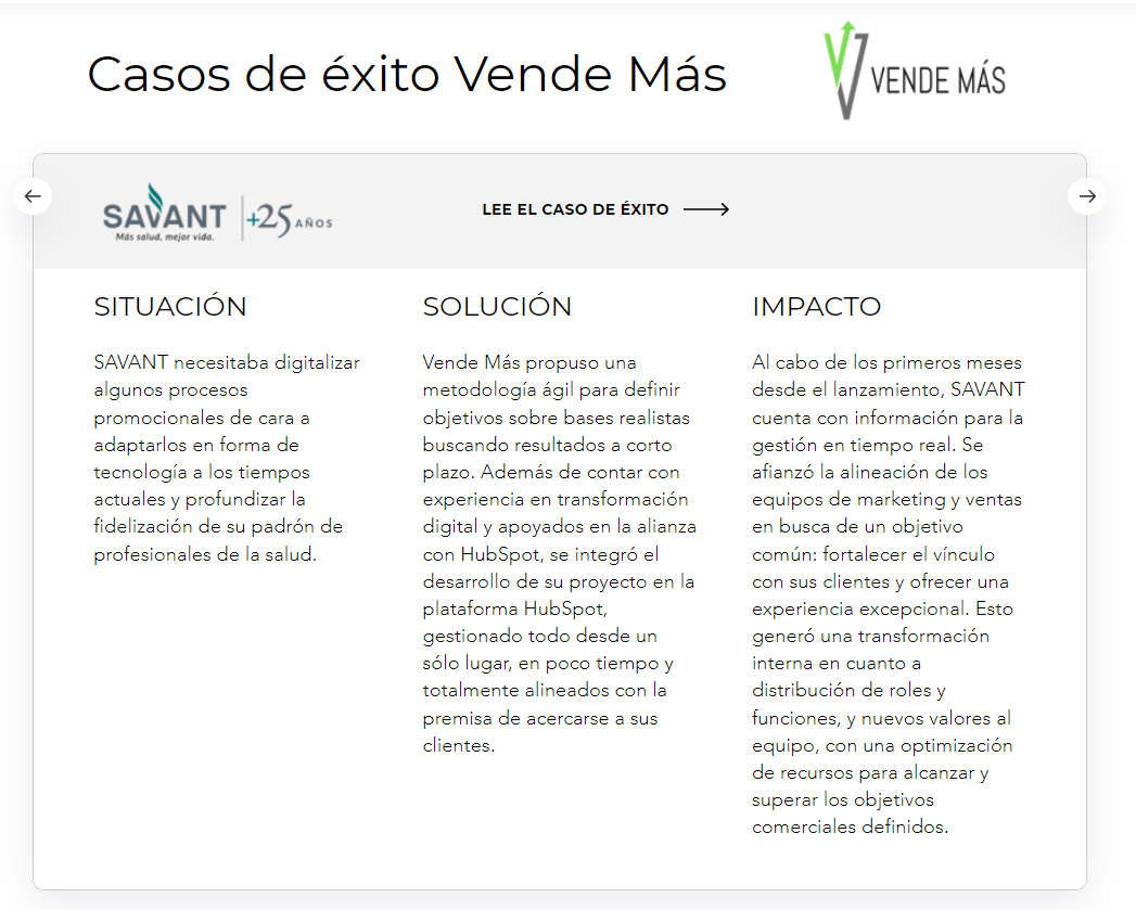 Laboratorio Savant Pharm y HubSpot, caso de xito Vende Ms