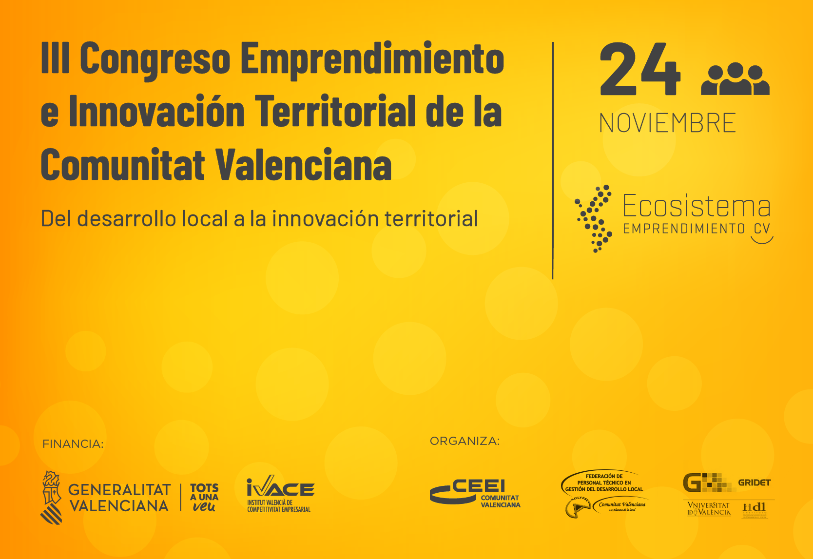 No te pierdas el III Congreso Emprendimiento e Innovacin Territorial de la Comunitat Valenciana