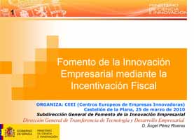 Fomento de la innovación a través de la desgravación fiscal (Presentación)