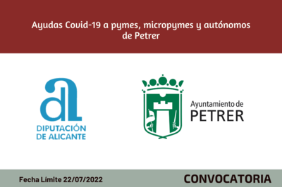 Ayudas COVID-19 Diputación 2022 para autónomos y pymes de Petrer