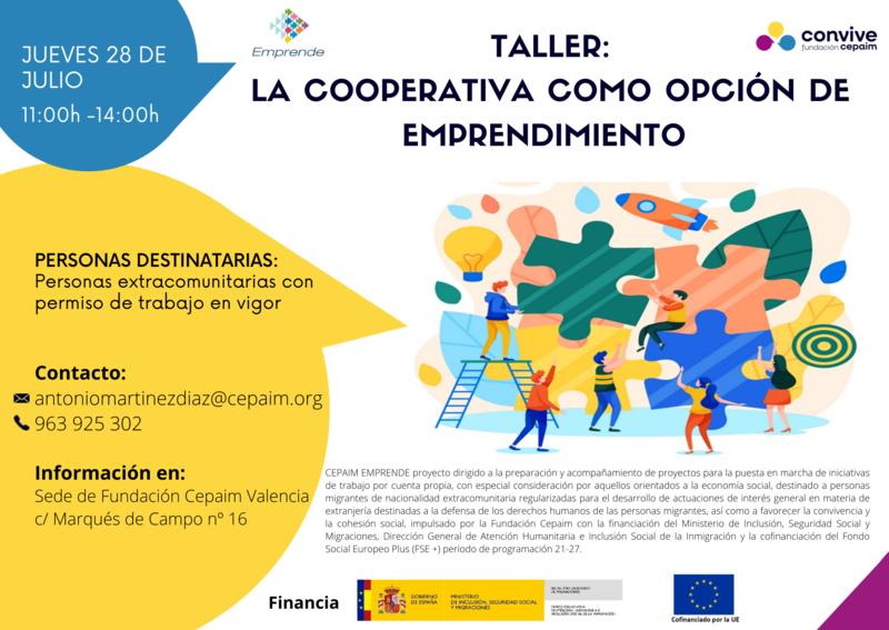 Cartel Taller "La cooperativa como opcin de emprendimiento"