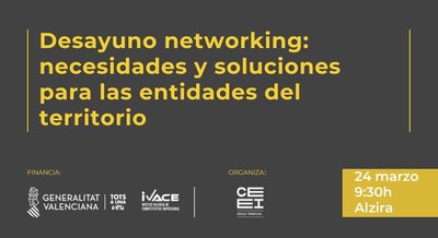 Desayuno networking en Alzira: necesidades y soluciones para las entidades del territorio