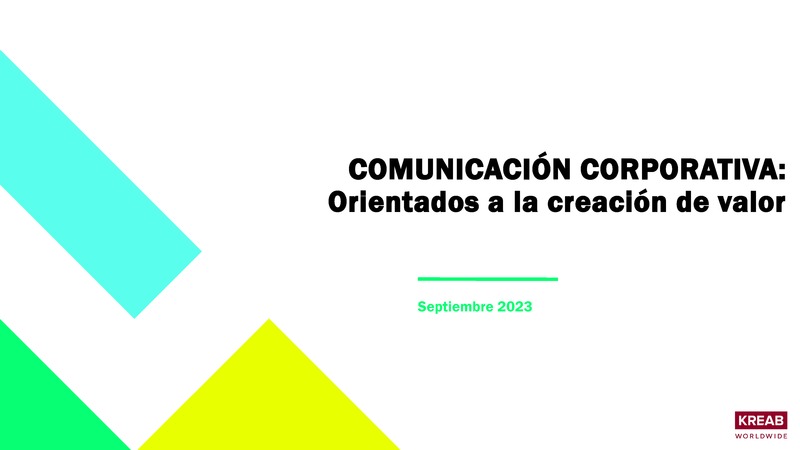Masterclass de comunicación “Comunicación corporativa. Orientados a la creación de valor"