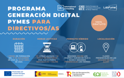 CEEI Alcoy-Valencia, Labpyme, FEDAC, Jovempa y DQL Consultores forman a directivos en competencias digitales