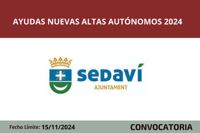 Ayudas nuevos autnomos Sedav 2024