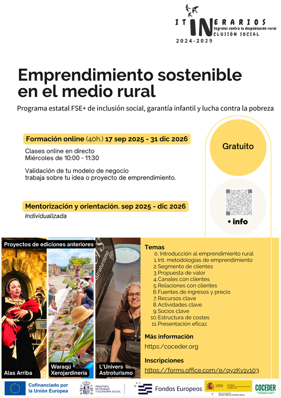 cartel itinerarios coceder