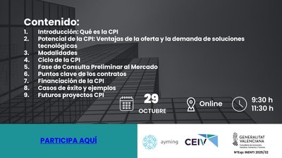 Impulsa la innovaci�n desde la contrataci�n p�blica: formaci�n especializada en Compra P�blica de Innovaci�n