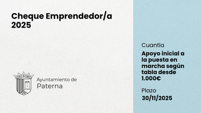 Bases Cheque Emprendedor Paterna 2025