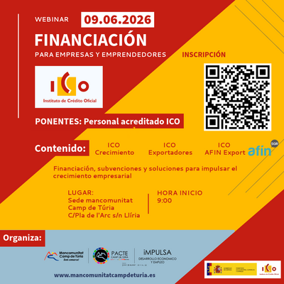 Webinar gratuito: L�neas de financiaci�n ICO y AFIN para empresas y emprendedores