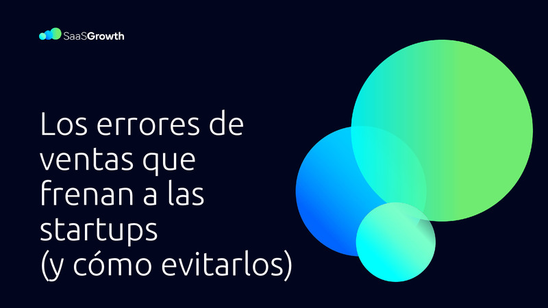 Sales to Scale: Errores y aciertos en ventas (Portada)