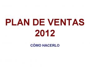 Plan de Ventas 2012 