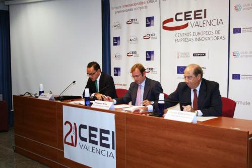 Ral Royo, Joaqun Ros y Jess Casanova en la entrega de Premios CEEI IVACE Valencia 2014