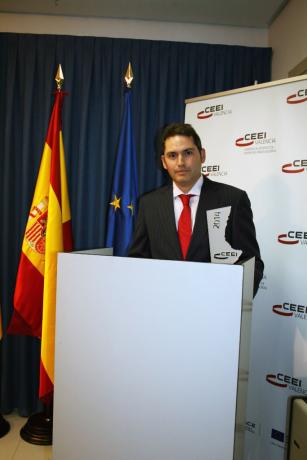 Isidro Crespo, de Sinblat durante su discurso de agradecimiento