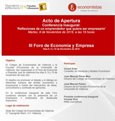  III Foro de Economa y Empresa