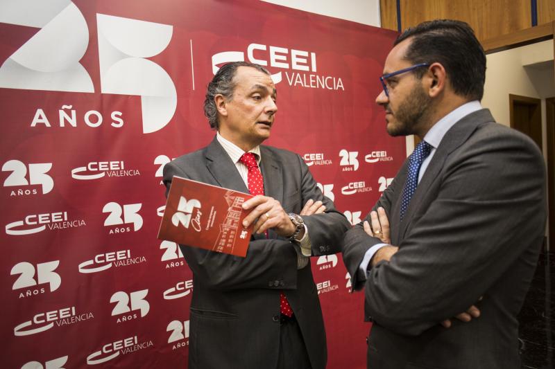 Salvador Navarro, Presidente de la CEV junto a Ral Royo, Presidente de CEEI Valencia[;;;][;;;]