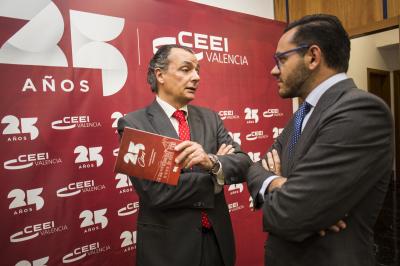 Salvador Navarro, Presidente de la CEV junto a Raúl Royo, Presidente de CEEI Valencia
