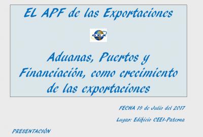 Jornada "El APF de las Exportaciones. Aduanas, Puertos y Financiación"
