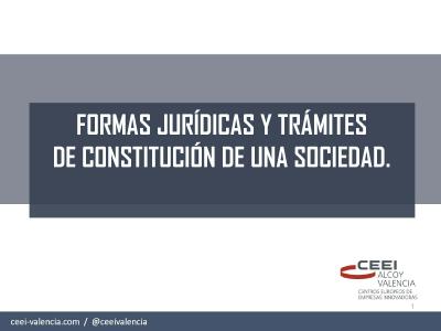 Formas jur�dicas y financiaci�n