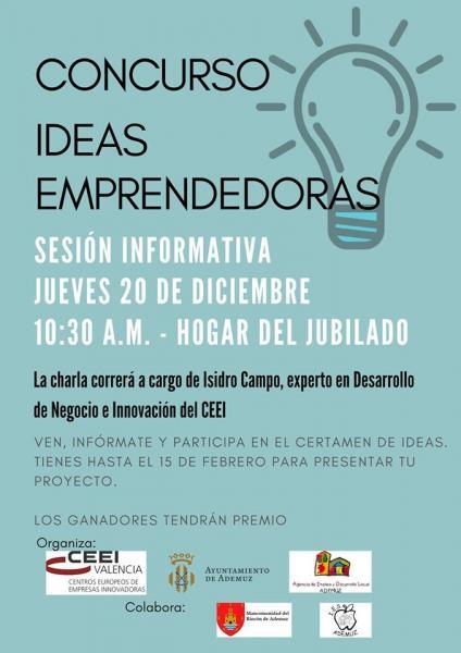 Cartel Jornada Concurso Ideas Ademuz