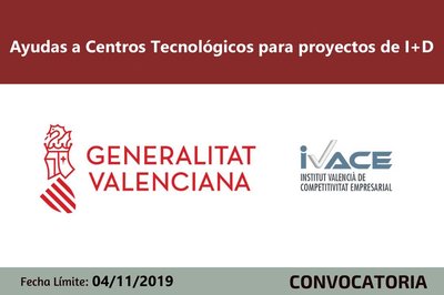 Ayudas Centros Tecnológicos  de la Comunitat Valenciana