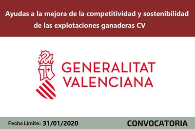 Ayudas a las  explotaciones ganaderas de la Comunitat Valenciana