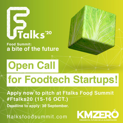Convocatoria abierta para premiar a las dos mejores startups de alimentación en Ftalks’20
