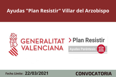 Ayudas "Plan Resistir" en Villar del Arzobispo