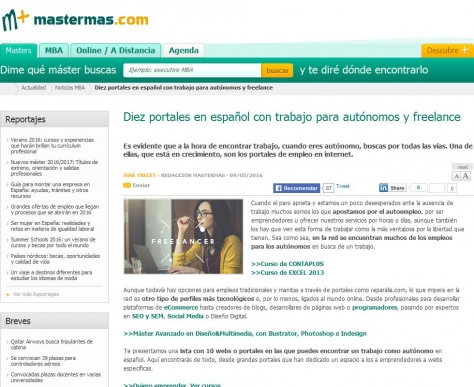 Diez portales en español con trabajo para autónomos y freelance 