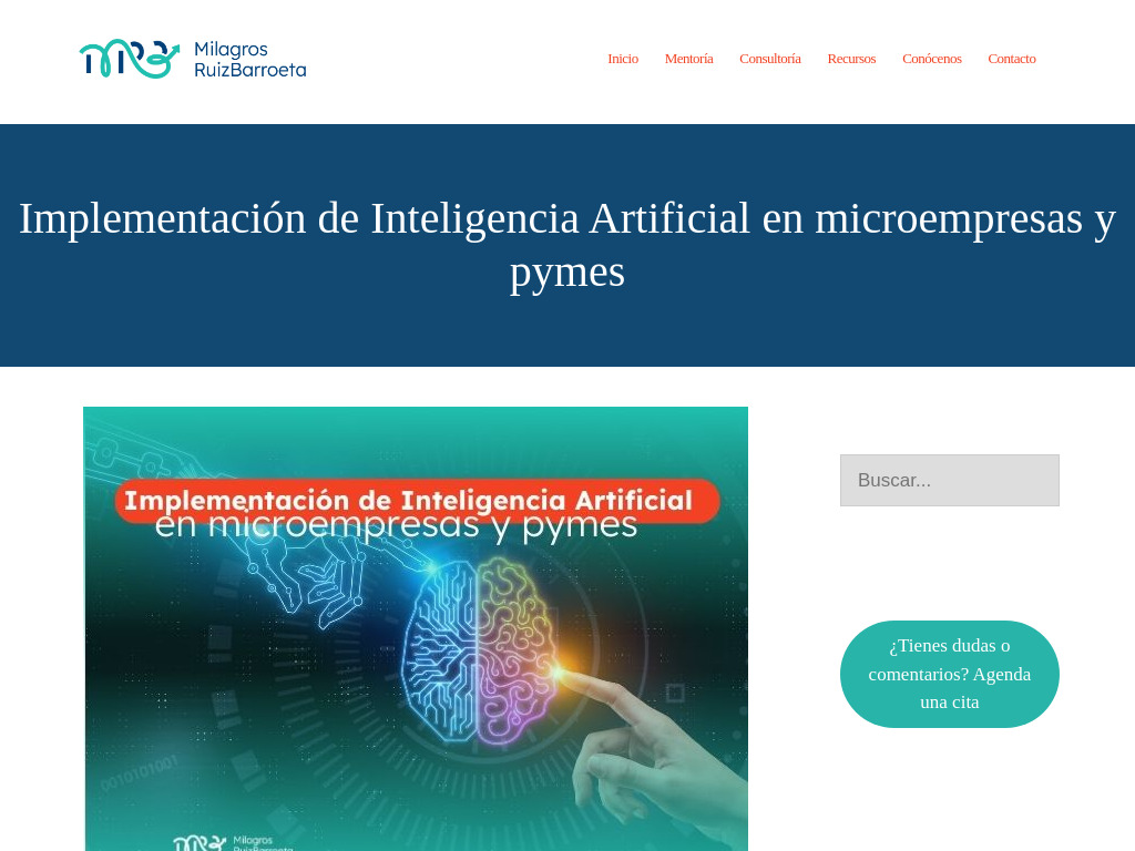 Implementacin de Inteligencia Artificial en microempresas y pymes - Milagros Ruiz Barroeta - Business mentoring o mentora de neg